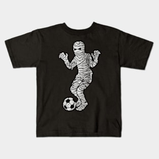 Soccer Mummy Halloween Sports Humor Kids T-Shirt